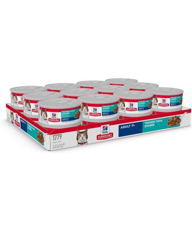 Hill's Science Diet Senior 7+ Canned Cat Food Savory Turkey Entr e | Tender Tuna Dinner (5.5 oz 48 Packs) - Buy Online on GoSupps.com