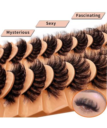 TIMELABS 16mm 8D Curly Fluffy Mink Lashes - 10 Pairs Pack for Dramatic Fake Eyelashes Look - Buy Online on GoSupps.com