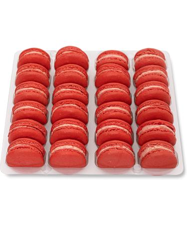 Mademoiselle Macaron Tray 24 Strawberry Macarons - Buy Online on GoSupps.com