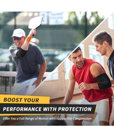 Cambivo Elbow Bandage - Pain Relief for Tennis Golf & Basketball | Gel Cushioning | Adjustable XL Size | Men & Women - Buy Online on GoSupps.com