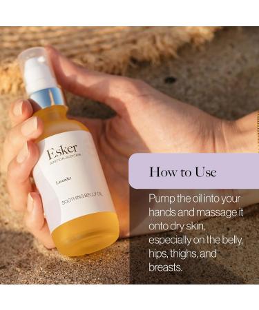 Esker Natural Soothing Belly Oil - Plant-Based Cruelty-Free Clean Beauty (2 oz) for Pregnancy Relief - Buy Online on GoSupps.com