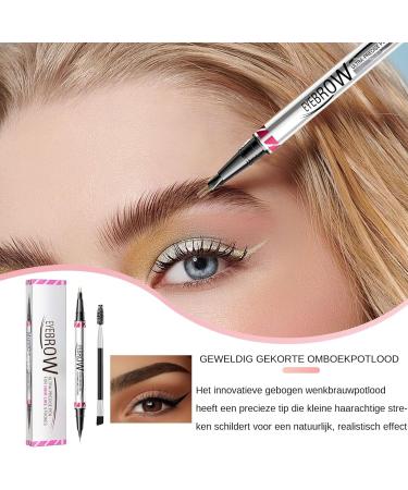 gafdu Curved Eyebrow Pencil Curved Eyebrow Pen2 in 1 Waterproof Liquid Eyebrow Pen Eyeliner Pen Natural Looking Eyebrow Pencil for Travel Shopping Business Trip 04 - Buy Online on GoSupps.com