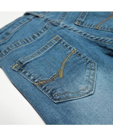 KIDSCOOL SPACE Baby Boys Jeans | Straight Fit Ripped Denim Pants | Light Blue | 5-6 Years - Buy Online on GoSupps.com