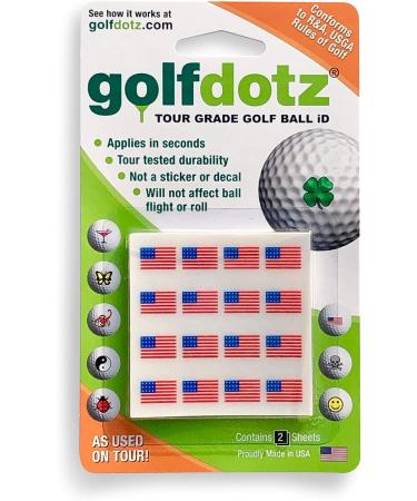 Golfdotz US Flag Golf Ball Markers - Golf Accessories for Unique Ball Identity - Buy Online on GoSupps.com
