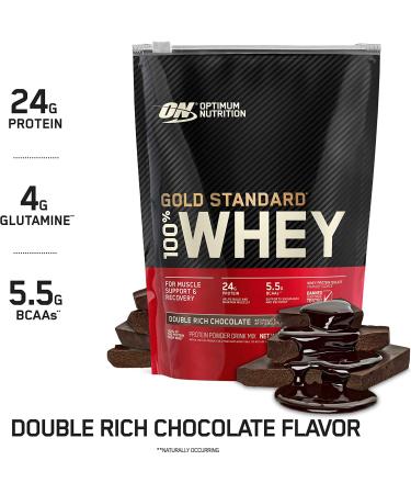 Optimum Nutrition Gold Standard 100% Whey Protein Powder - Double Rich Chocolate - 1 lb - Buy Online on GoSupps.com