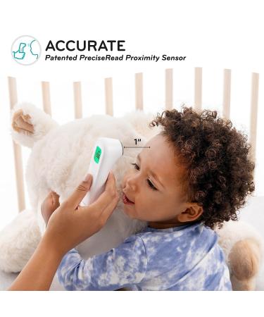 Evenflo PreciseRead Touchless Forehead Thermometer - Accurate & Fast No Contact Thermometer for Adults, Children, Babies, Food, and Liquids - Color-Coded Results - Buy Online on GoSupps.com