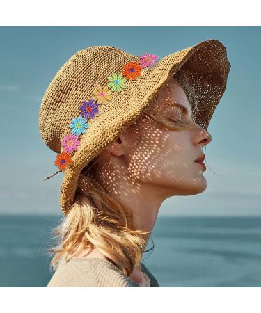 amangul Elegant Daisy Hairbands Photo Booth Props Daisy Headbands Flower Headpiece Colorful Headbands for Music Festivals(Green Beige) - Buy Online on GoSupps.com