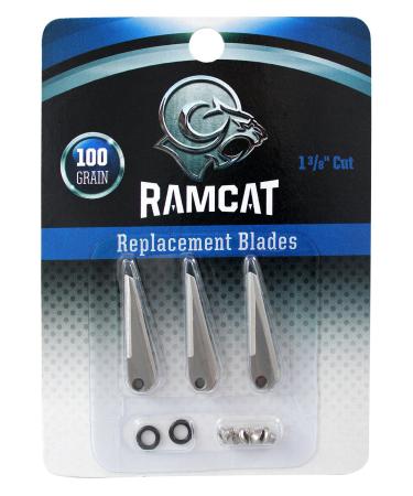 Ramcat 100 Grain Broadheads Replacement Blades (9 Count) Small Silver One Size