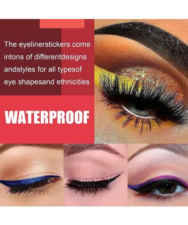 4 Pairs Eyeliner Stickers with Eyelash for Eyes Reusable Adhesive Eyeliner Eyelash Makeup Stickers Outline Winged Lid Cosmetic Quick Easy Application for Women Eye Beauty - Buy Online on GoSupps.com