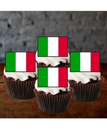 24 Italian Flag Cupcake Toppers Italy Flags Edible Italia Flags Flags Of The World Cake Decorations Eurovision Party Decorations Italy Decorations Italian Party Decorations Italian Cake - Buy Online on GoSupps.com
