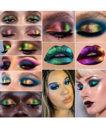 Liquid Glitter Eyeshadow | Long-Lasting Chameleon Pigment & Holographic Neon Duo Chrome - #01 Sunshine - Buy Online on GoSupps.com