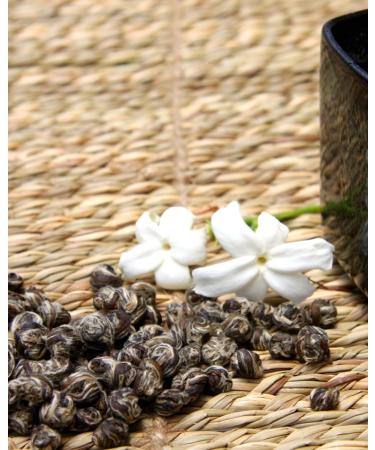 Biomatea 100 g imperial jasmine pearl tea Premium Grade Chinese Traditional Green Jasmine Pearl Tea Premium grade Dragon Pearl Tea Vegan - Buy Online on GoSupps.com