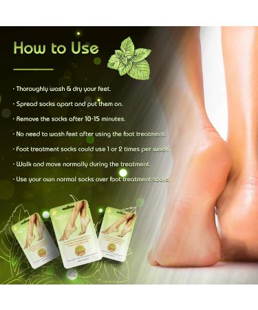 Foot Mask Moisturizing Socks Natural Pedicure Treatment for Silky Feet Hydrating Deeply Moisturizing for Callus Rough Hard Skin Cracked Heel Repair Cream Booties 3 PAIRS - Buy Online on GoSupps.com