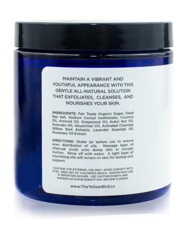 Natural Activated Charcoal Scrub with Dead Sea Salt & Sugar - Deep Cleansing Exfoliator for Face & Body, Minimizes Pores, Fights Cellulite, Acne, Blackheads, Scars & Wrinkles - Buy Online on GoSupps.com