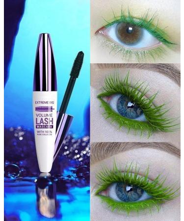 5D Green Mascara Voluminous Waterproof-1Pcs Silk Fiber Tubing Mascara for Eyelashes Volume and Length Curling Eye Lash Longlasting Smudegproof Colored Mascara Liquid Lash Extensions Mascara for Women 06# Green - Buy Online on GoSupps.com