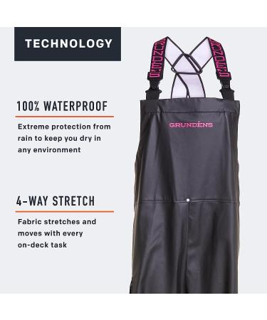 Grundens Women's Neptune Commercial Fishing Bib Pants - Waterproof Adjustable (Small, Black) - Buy Online on GoSupps.com