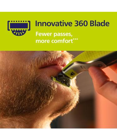 Philips OneBlade Replacement Blade x3 - New, 360 Design for Precision Grooming - Buy Online on GoSupps.com