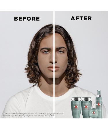 Kerastase Genesis Homme Bain De Force Shampoo for Men - Deep Cleansing & Strengthening | Cooling Formula for Hair, Scalp & Beard | Hydrating | 8.5 Fl Oz - Buy Online on GoSupps.com