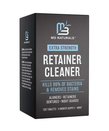 M3 Naturals Retainer Cleaner Tablets and Denture Bath Case - 4 Month Supply - Buy Online on GoSupps.com