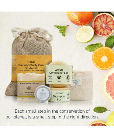 The Natural Spa Hair and Body Wash Set Citrus | Shampoo Conditioner & Soap Bar Deodorant Face Flannel Travel bag - Buy Online on GoSupps.com
