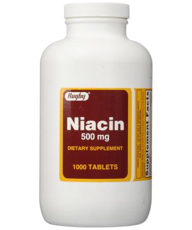 Rugby Niacin 500 mg 1000 Tabs - Buy Online on GoSupps.com