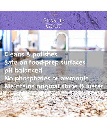Granite Gold Clean and Shine Spray 24 + 64 Fl Oz Value Pack - Citrus - For Granite, Marble, Travertine, Quartz & Natural Stone Surfaces - 2 Count Pack - Buy Online on GoSupps.com
