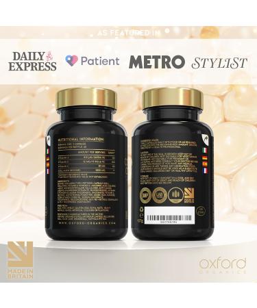 High Strength Advanced Collagen Complex for Radiant Hair, Skin & Nails - 1593mg | Premium Bovine Collagen Supplements for Women - 180 Caps - Buy Online on GoSupps.com