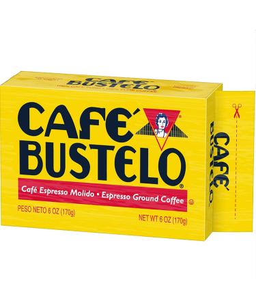 Caf Bustelo Espresso Dark Roast Ground Coffee Brick 6oz (Pack of 12) - Authentic Cuban Coffee - Buy Online on GoSupps.com