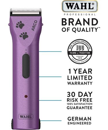 Wahl Arco Pet Clipper Kit - Cordless, Professional Grooming Tool for Dogs, Cats, and Horses in Purple - Buy Online on GoSupps.com