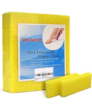 SALVMARY Disposable Pumice Stone for Feet - Callus Remover Foot Scrubber (Yellow, 40 Pcs) - Buy Online on GoSupps.com