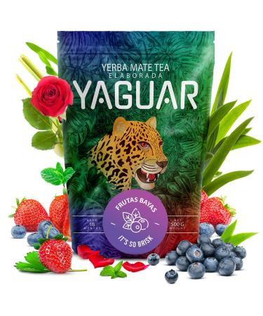 Yaguar Frutas Bayas 500 g | D licate yerba mat aux fruits | Id ale pour d butantsa | Forte teneur en caf ine | Th yerba mat br silienne | Yerba mat rafra chissante 0 5 kg
