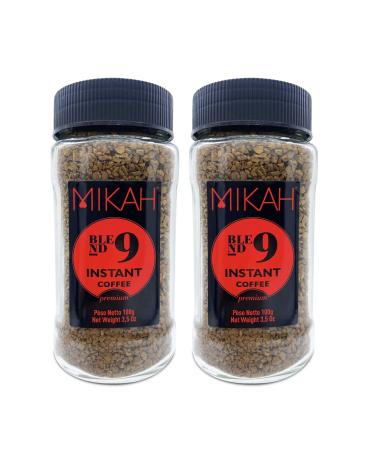 MIKAH Soluble Coffee - Instant Coffee Premium N.9 - 2 boxes of 100 g (2 x 100 g)