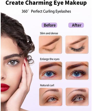 Heated Eyelash Curler with LED Display - USB Rechargeable, 4 Temp Settings, Long Lasting Natural Curl - Best Seller for Women - Purple - Buy Online on GoSupps.com