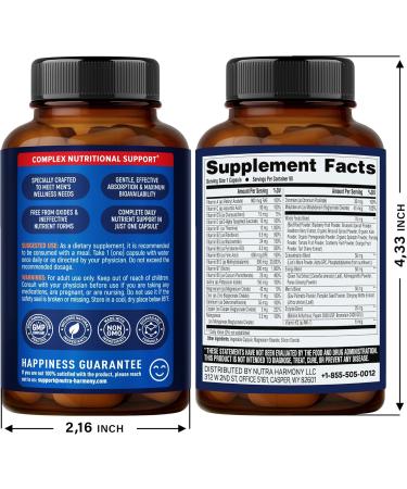 Magnesium Citrate & Multivitamins for Men Capsules - Buy Online on GoSupps.com