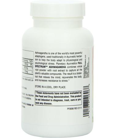 Planetary Herbals Ashwagandha Full Spectrum 570mg 120 Tablets - Rejuvenating Tonifier by Planetary Ayurvedics - Buy Online on GoSupps.com