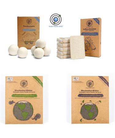 Small Planet AMZ Floral Scent Detergent Leaves - 40 Eco-Friendly Strips for Whites & Colors - Biodegradable Vegan Plastic-Free Energy-Saving Wash - Buy Online on GoSupps.com