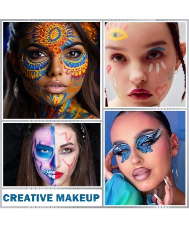 Neon Orange Face Paint Stick | Sports Eye Black Skeleton Clown Zombie & Vampire Makeup - Ideal for Halloween & Cosplay - Buy Online on GoSupps.com