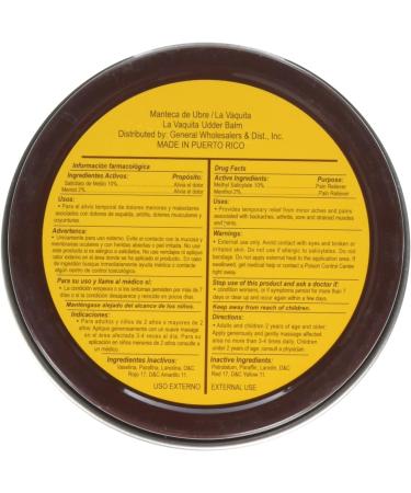 Manteca De Ubre La Vaquita 3.17 Oz - Best Topical Analgesic for Pain Relief | Fast International Shipping - Buy Online on GoSupps.com