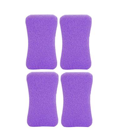 Feet Pumice Stone Set - 4 Pack Foot Care Scrubber for Callus Removal & Hard Skin - Purple Pedicure Essential - Buy Online on GoSupps.com