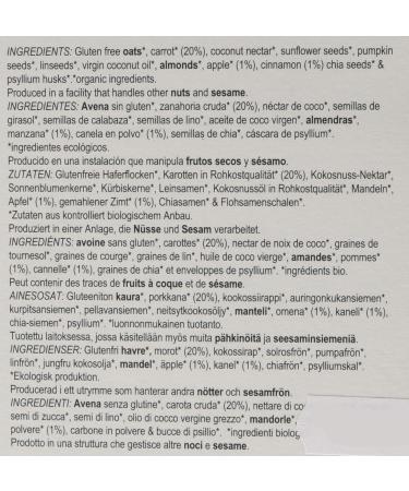 Primrose's Kitchen Organic Raw Carrot Apple And Cinnamon Muesli 300 g - Buy Online on GoSupps.com