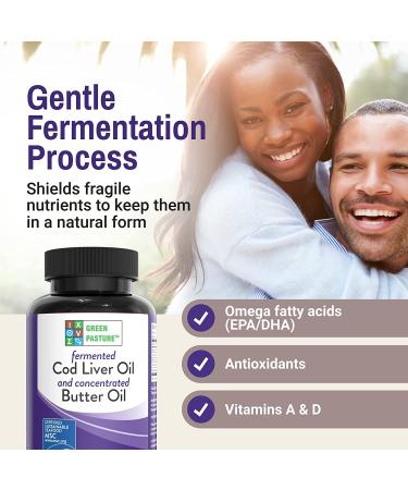 Green Pasture Blue Ice Royal Butter Oil/Fermented Cod Liver Oil Blend - 120 Capsules - Buy Online on GoSupps.com