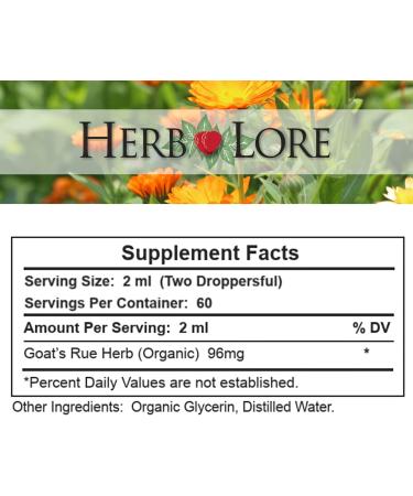 Herb Lore Organic Goats Rue Tincture - Lactation Supplement for Breastfeeding - Natural Breastmilk Production Support to Increase Breast Milk Supply (4 fl oz) - Buy Online on GoSupps.com