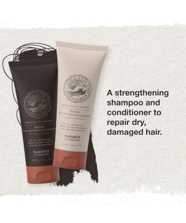 Tweak d by Nature Restore Hair Strengthening Shampoo & Conditioner Set - Cleanse & Moisturize for Shiny Soft Hair | Cruelty Free | 2x3oz - International Shipping Available - Buy Online on GoSupps.com