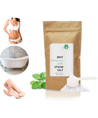 B.O.T Cosmetics & Wellness Epsom Bath Salt 500g with Peppermint Oil | Tired Legs Relief & Skin Care | Boost Blood Circulation with Magnesium Potassium Calcium - Buy Online on GoSupps.com