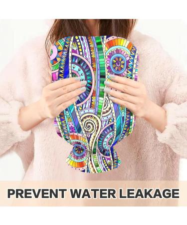 Naanle Geometric Mandala Heat Bottle - 2L Hot Water Bottle for Pain Relief Cold & Heat Therapy Bed & Hand Warmer - Buy Online on GoSupps.com
