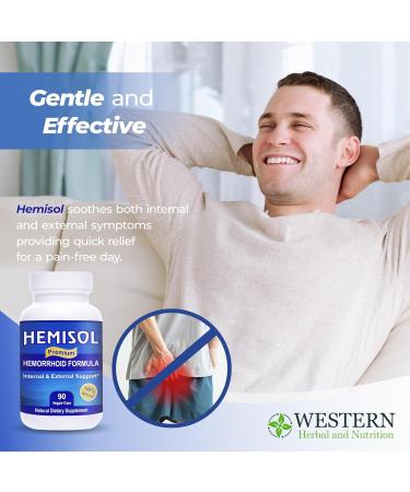 Premium Natural Hemorrhoid Formula Hemorrhoids Treatment Comfort & Wellness Ease Burning Irritation & Discomfort Dietary Supplement 90 Caps 1 Bottle (90 Capsules) - Buy Online on GoSupps.com