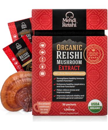 Mehdi Reishi Mushroom Bundle -Organic Fruiting Body Extract Spores Powder and Ultimate Formula - 90 Servings - 100% Pure Premium and Organic -Ganoderma Lucidum Lingzhi - Buy Online on GoSupps.com