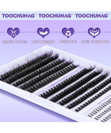 Buy TOOCHUNAG Fluffy Lash Clusters & Bottom Lashes - Wispy Individual Eyelash Extensions 10-18mm | DIY Curly Lash Extensions at Home - Buy Online on GoSupps.com
