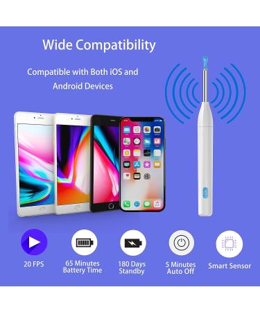 Wireless Ear Wax Removal Kit with Otoscope Camera for iOS & Android - BETISTME Ear Cleaning Tool with Light and Tips for Ears - Buy Online on GoSupps.com