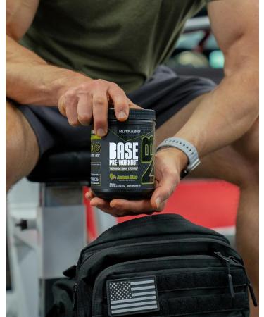 NutraBio Base Pre-Workout Powder 200mg Caffeine Sustained Energy Focus Endurance Pump Sugar Free Clean Preworkout for Men and Women - Beta Alanine L-Tyrosine 30 Servings - Lemon Lime - Buy Online on GoSupps.com